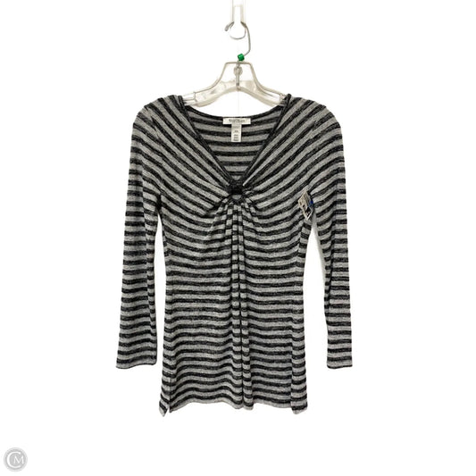 Top Long Sleeve By White House Black Market In Striped Pattern, Size: Xxs