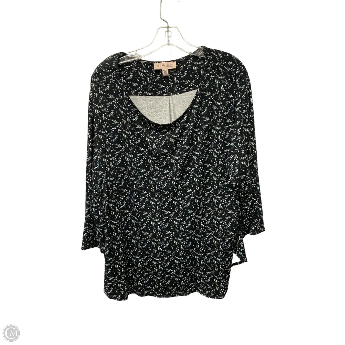 Top Long Sleeve By Philosophy In Floral Print, Size: 3x