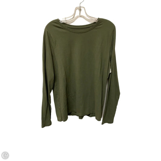 Top Long Sleeve Basic By Time And Tru In Green, Size: Xxl