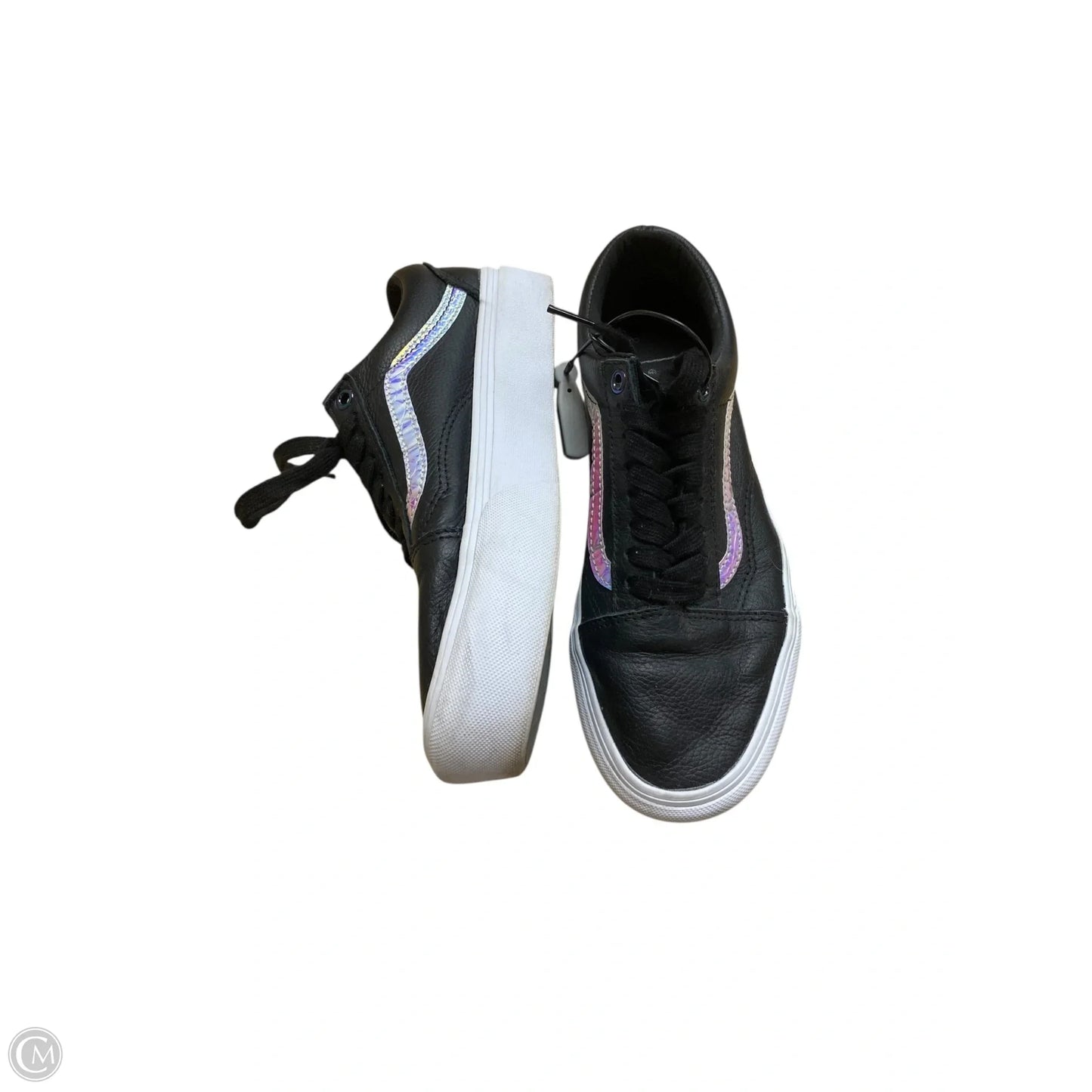 Shoes Flats By Vans In Black, Size: 8