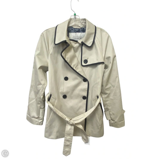 Coat Designer By Coach In Cream, Size: M