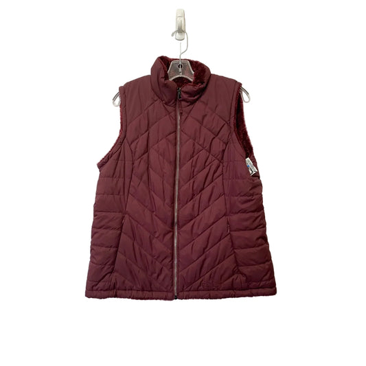 Vest Faux Fur & Sherpa By Free Country In Maroon, Size: M