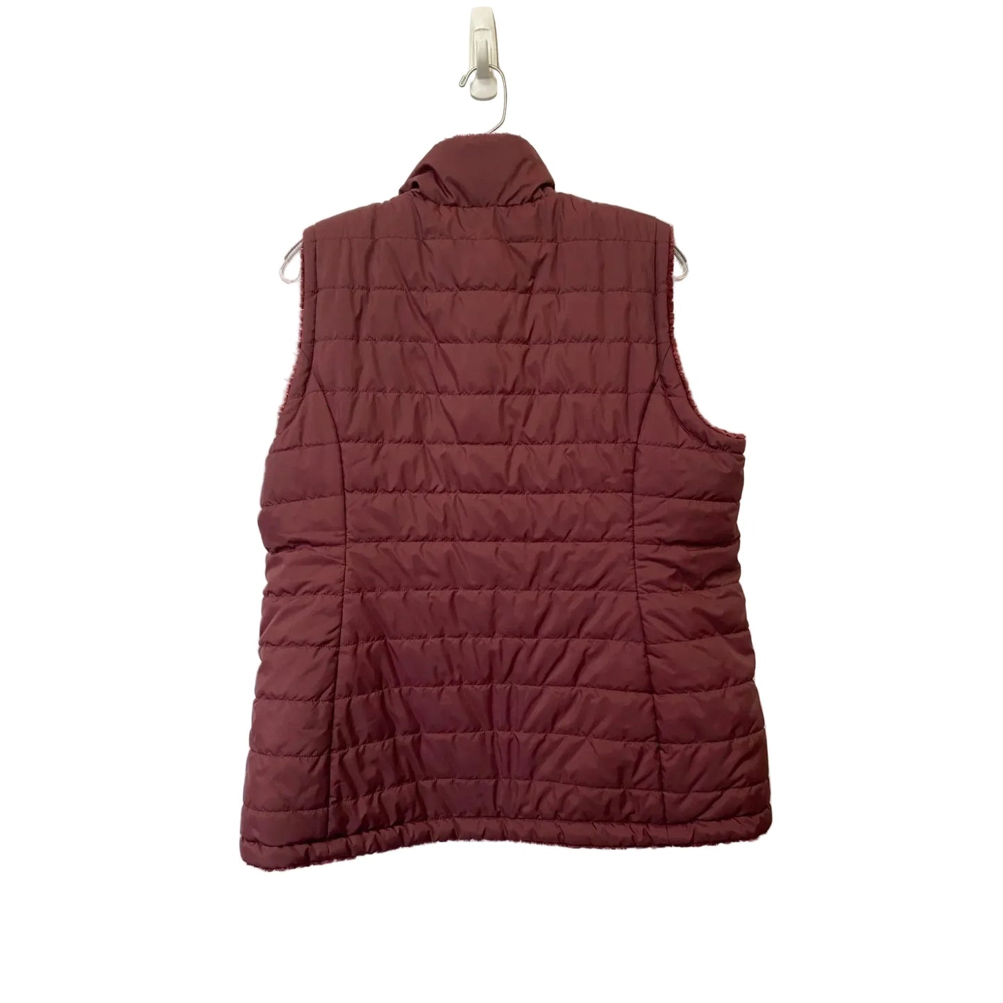 Vest Faux Fur & Sherpa By Free Country In Maroon, Size: M