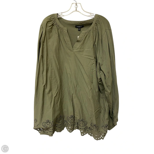 Top Long Sleeve Basic By Lane Bryant In Green, Size: 20