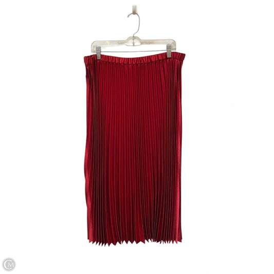 Skirt Maxi By Anne Klein In Red, Size: Xl