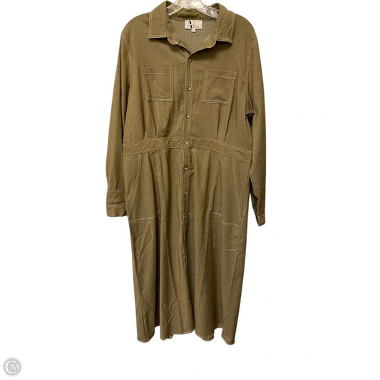 Dress Casual Maxi By Anne Klein In Brown, Size: Xl