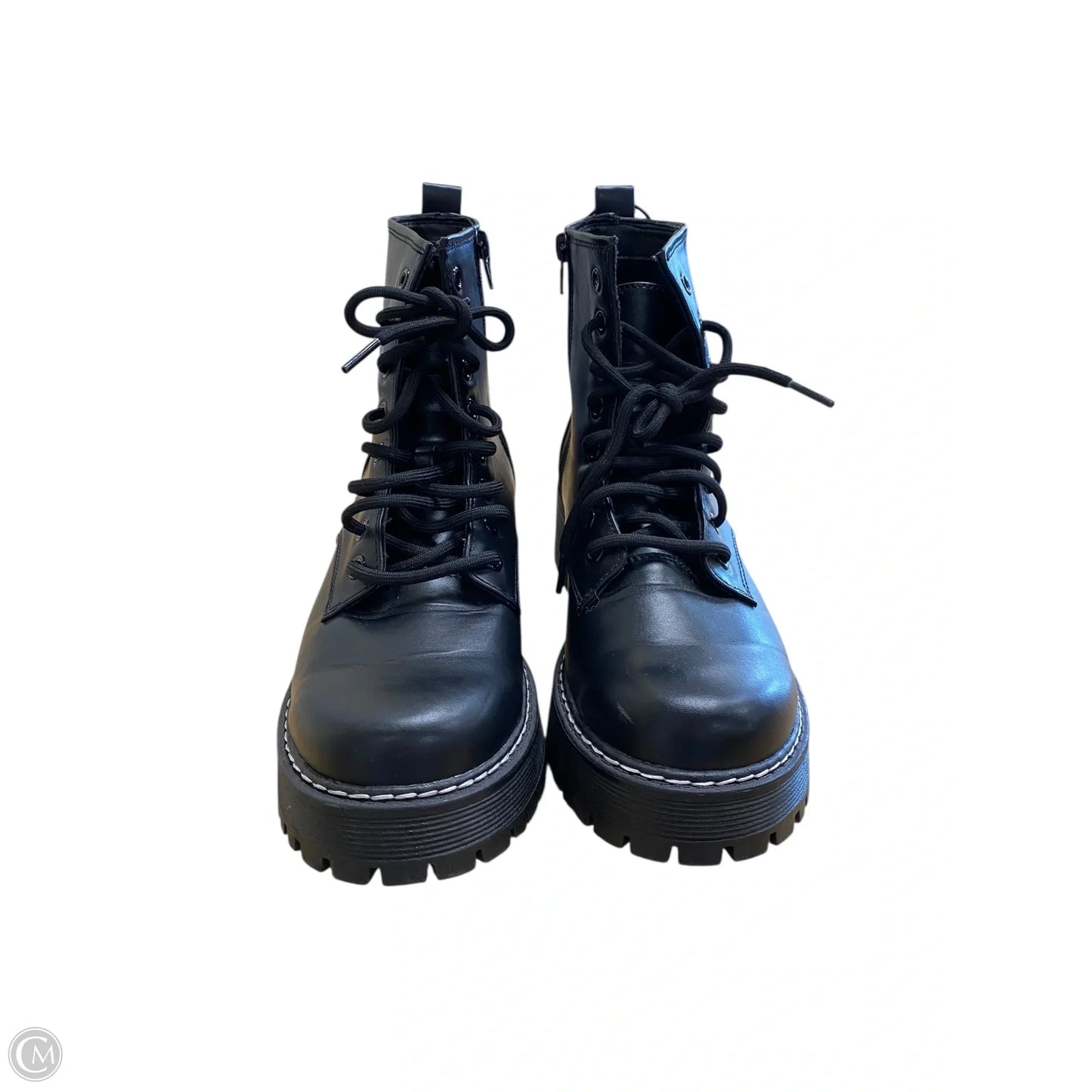 Boots Combat By No Boundaries In Black, Size: 8.5