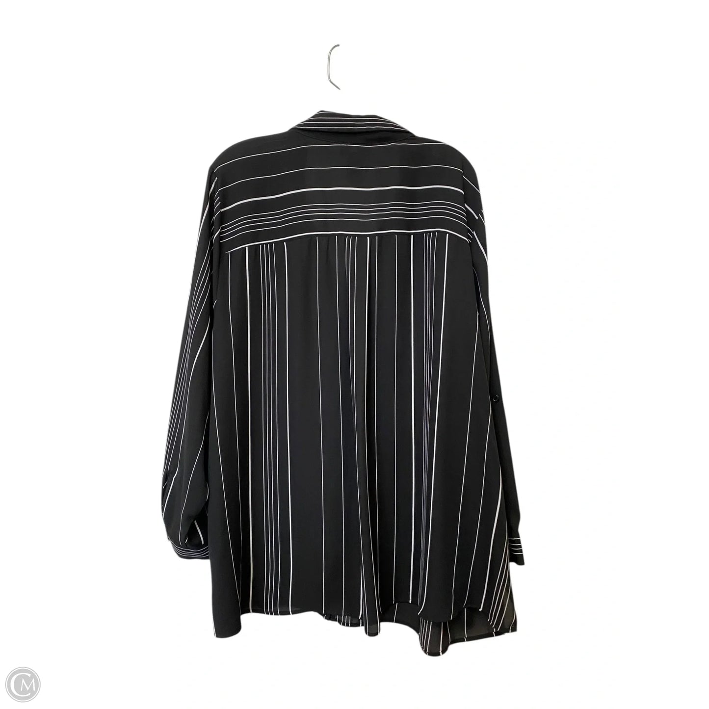 Top Long Sleeve Basic By Catherines In Striped Pattern, Size: 3x