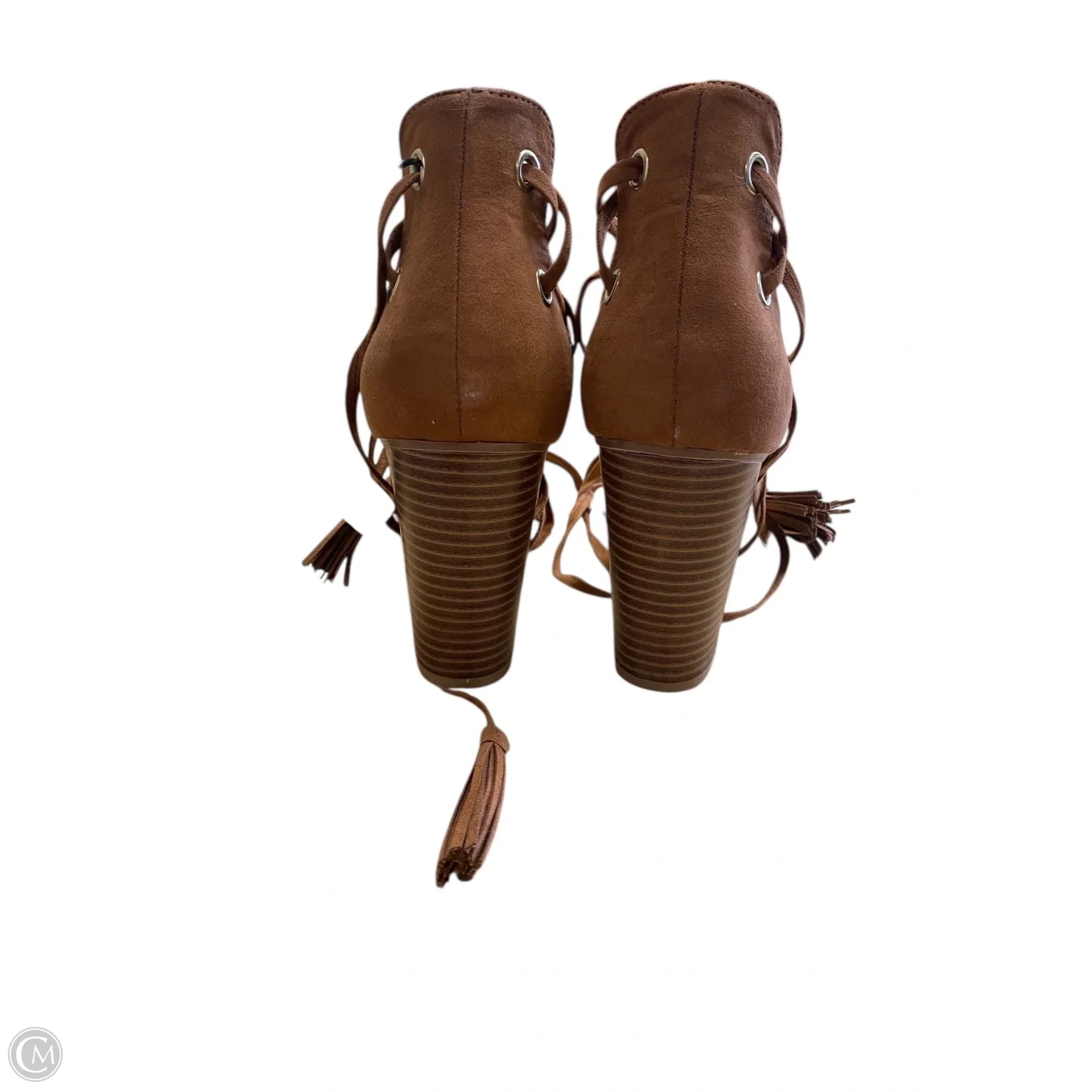 Shoes Heels Block By Justfab In Brown, Size: 11