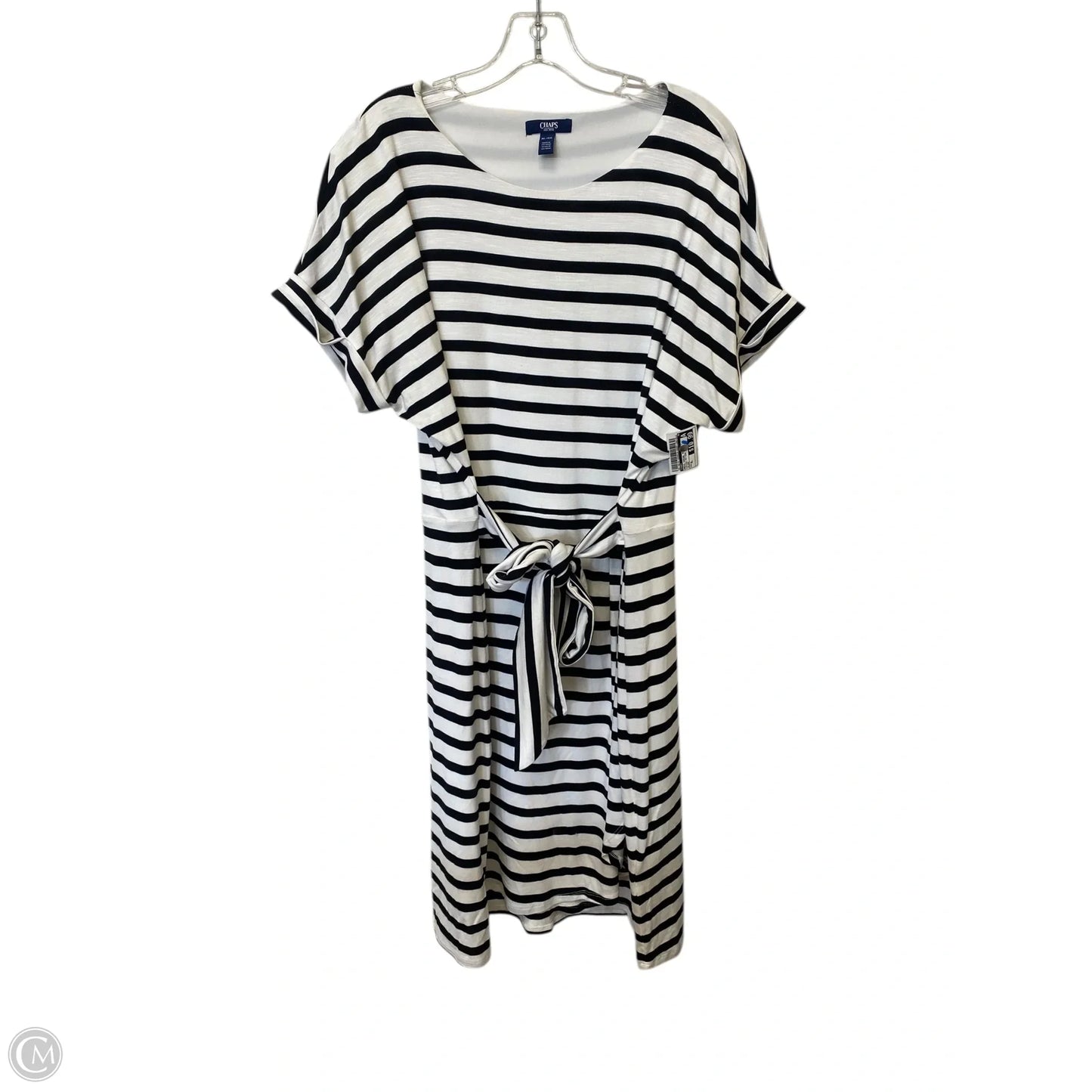 Dress Casual Midi By Chaps In Striped Pattern, Size: Xl