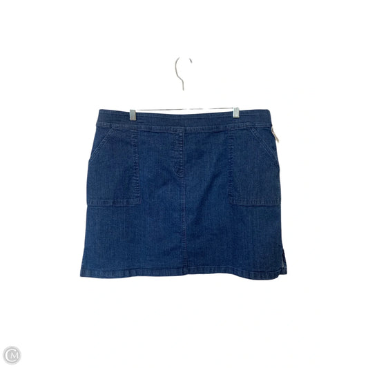 Skirt Mini & Short By Ruby Rd In Blue Denim, Size: 18