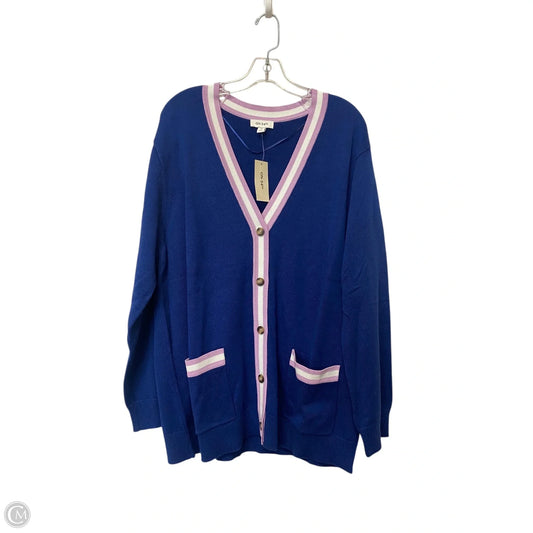 Cardigan By On 34th In Navy, Size: Xxl