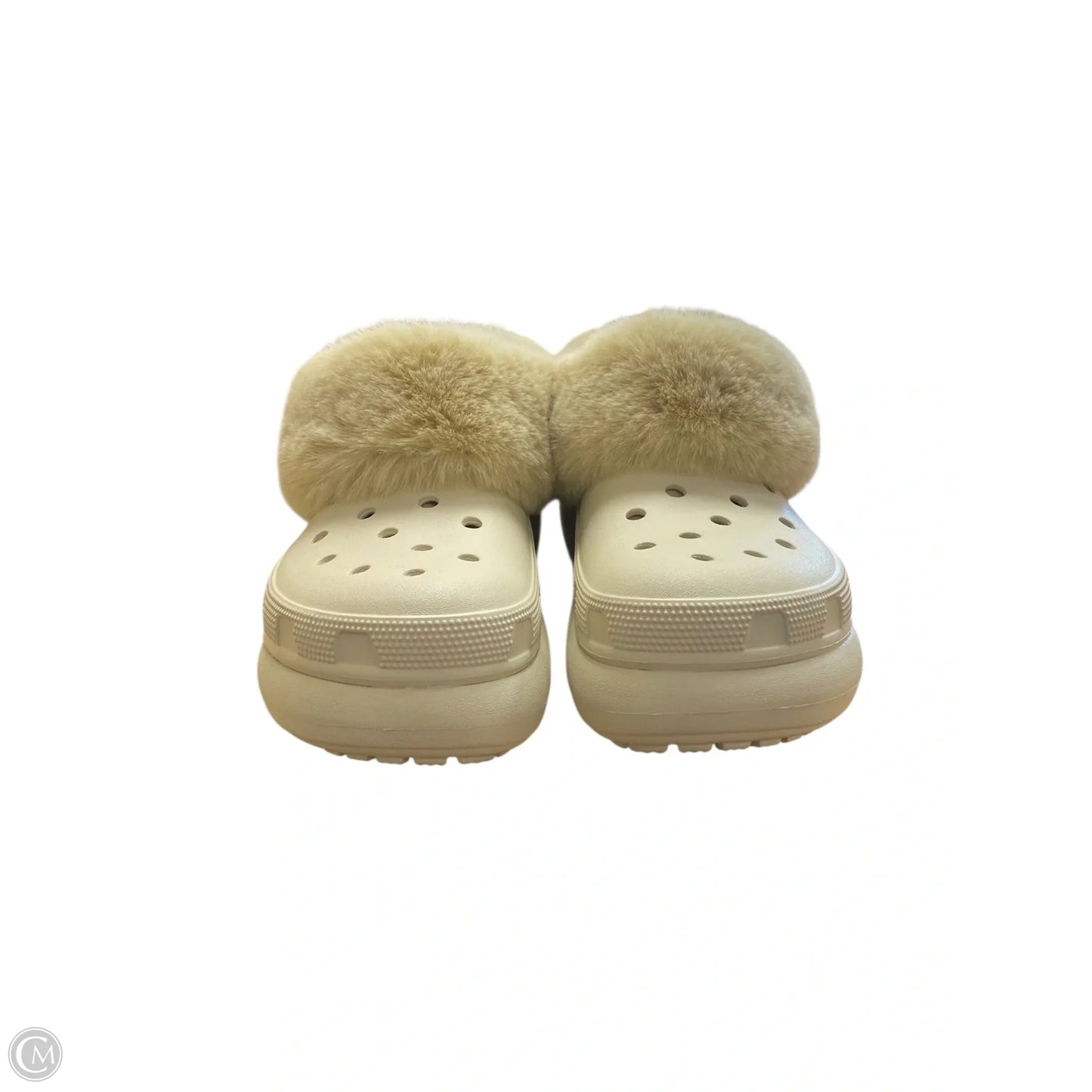 Shoes Heels Platform By Crocs In Cream, Size: 11