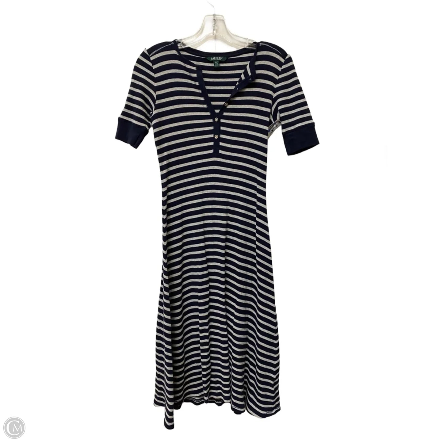Dress Casual Maxi By Lauren By Ralph Lauren In Navy, Size: S