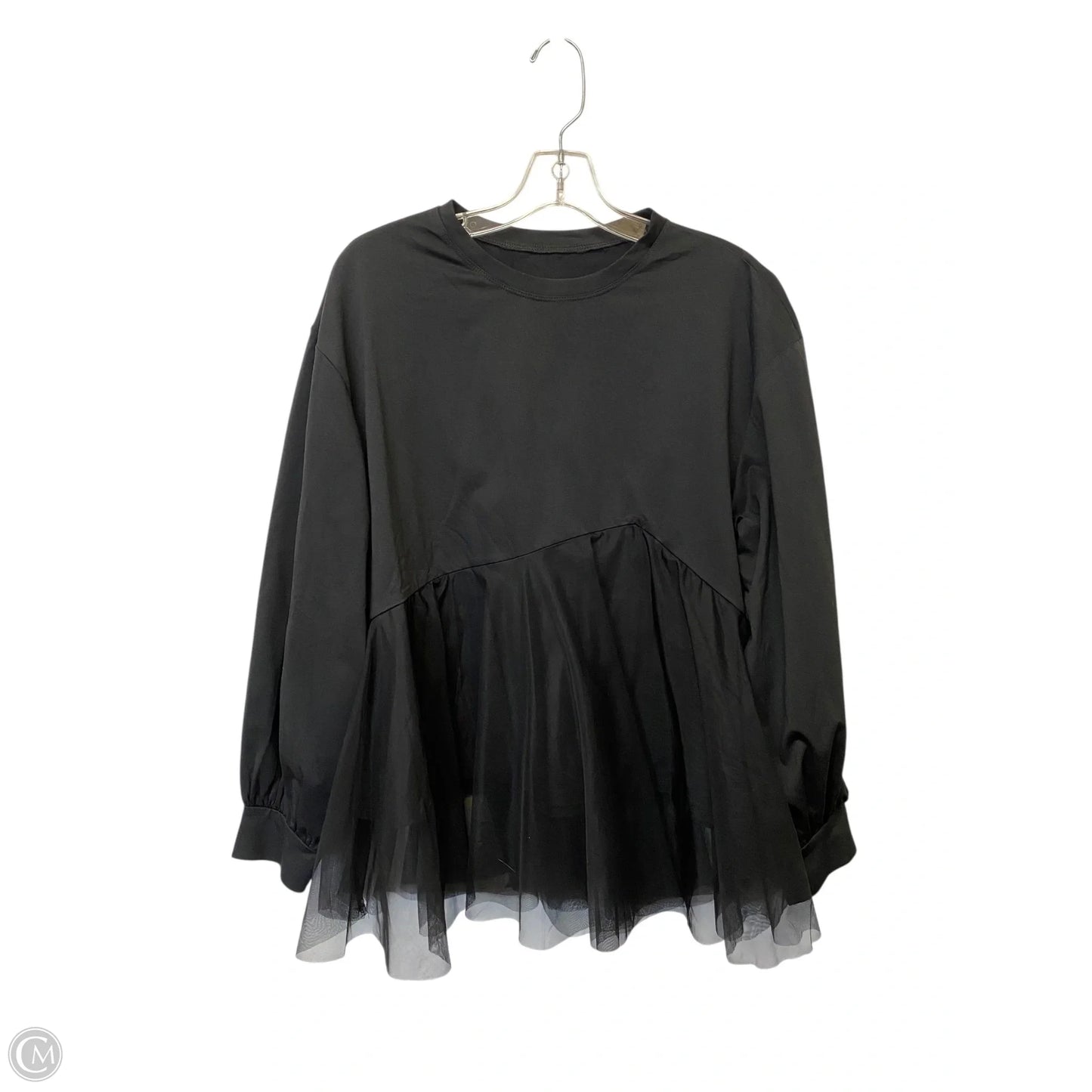 Top Long Sleeve By Cmf In Black, Size: Xl