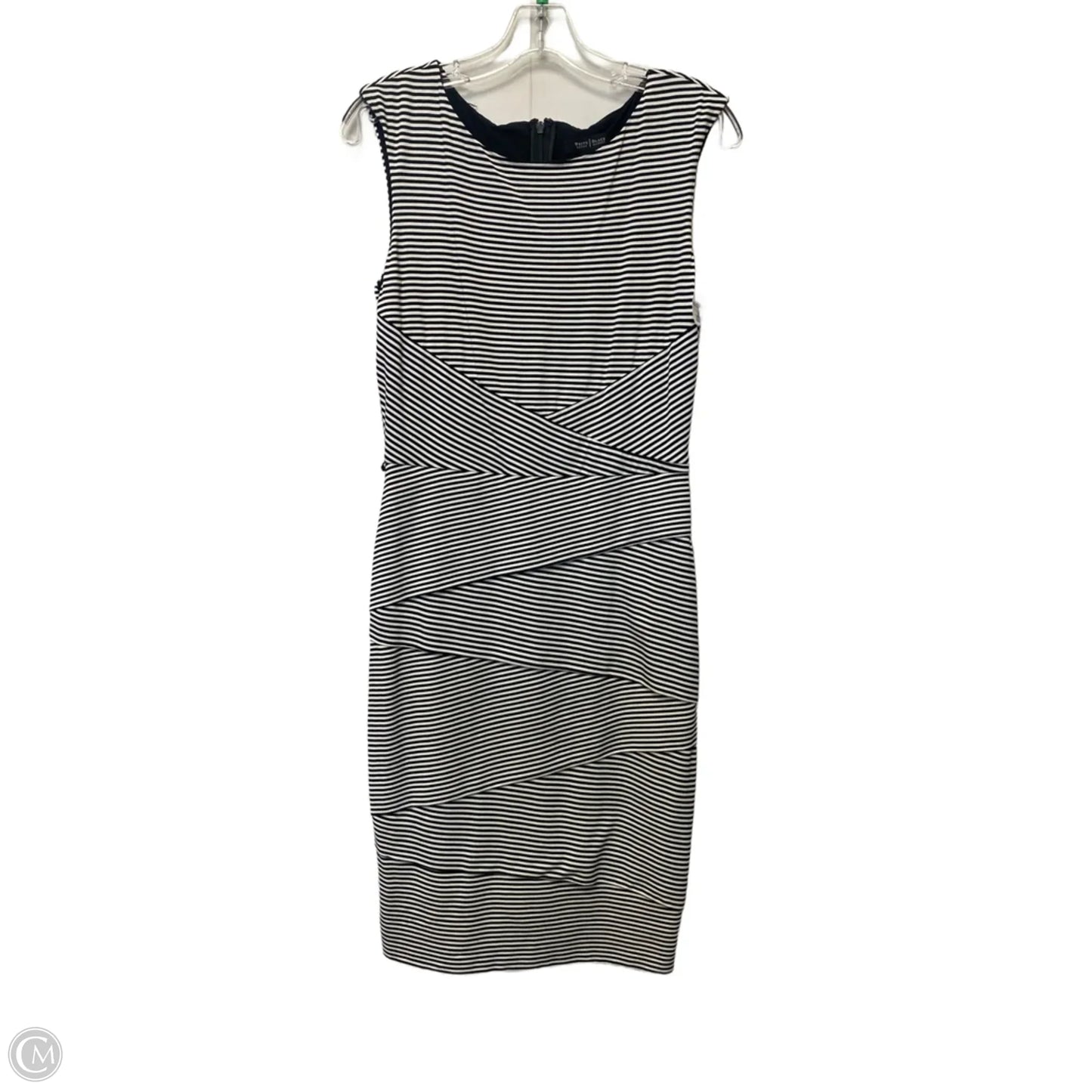 Dress Casual Midi By White House Black Market In Striped Pattern, Size: 8