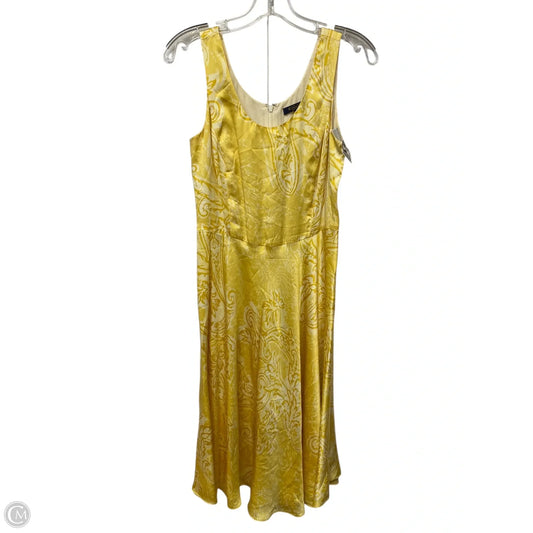 Dress Casual Midi By Brooks Brothers In Yellow, Size: 4