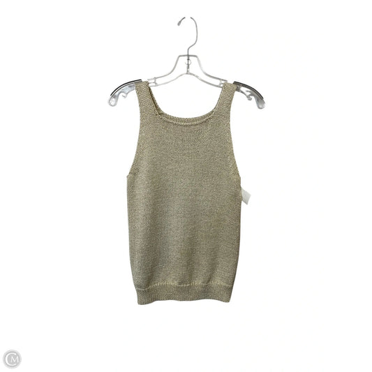 Top Sleeveless By Loft In Gold, Size: Xs