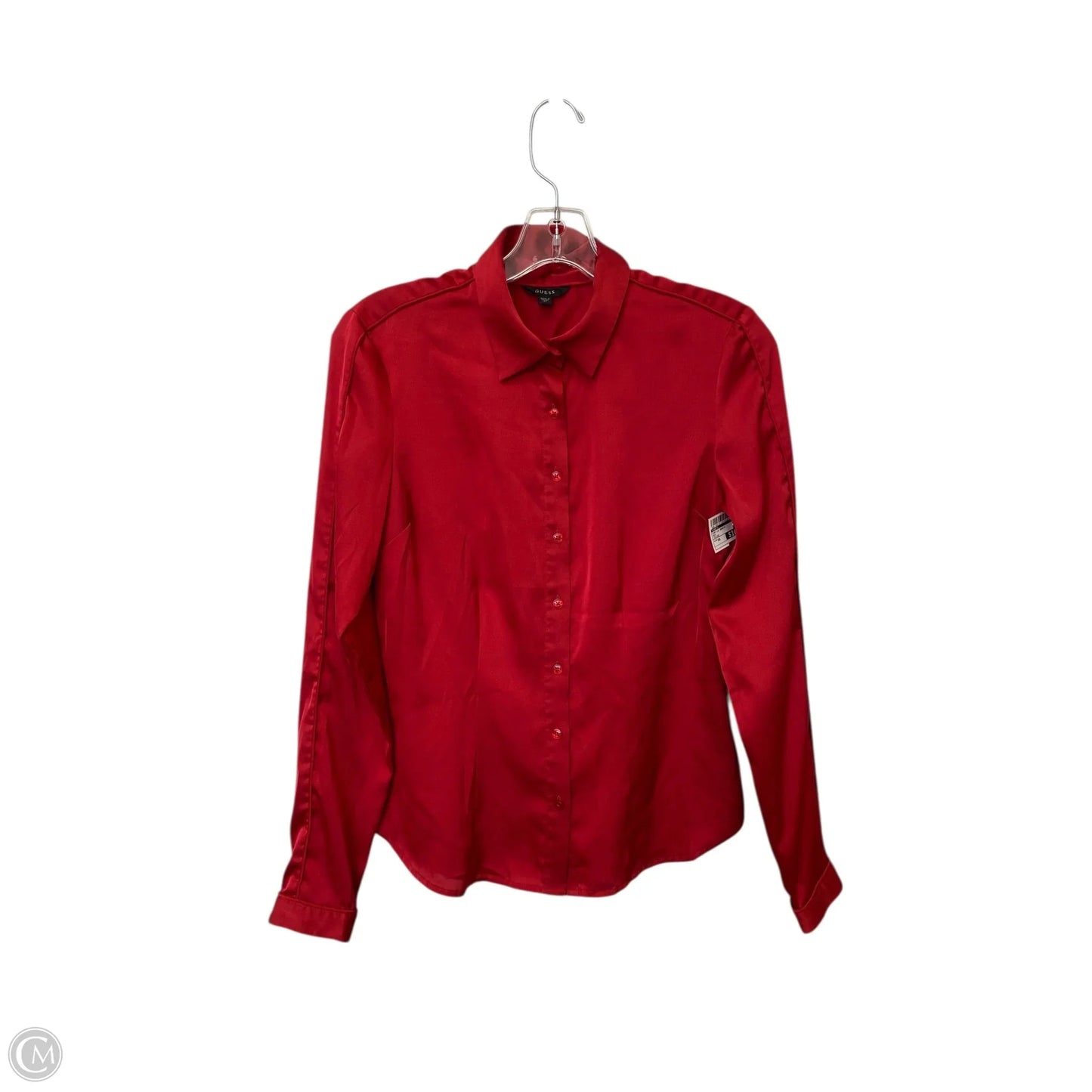 Top Long Sleeve Basic By Guess In Red, Size: Xs