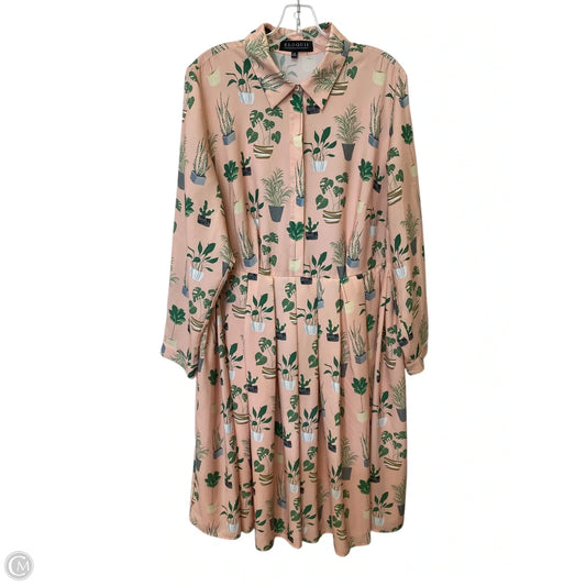 Dress Casual Midi By Eloquii In Floral Print, Size: 18