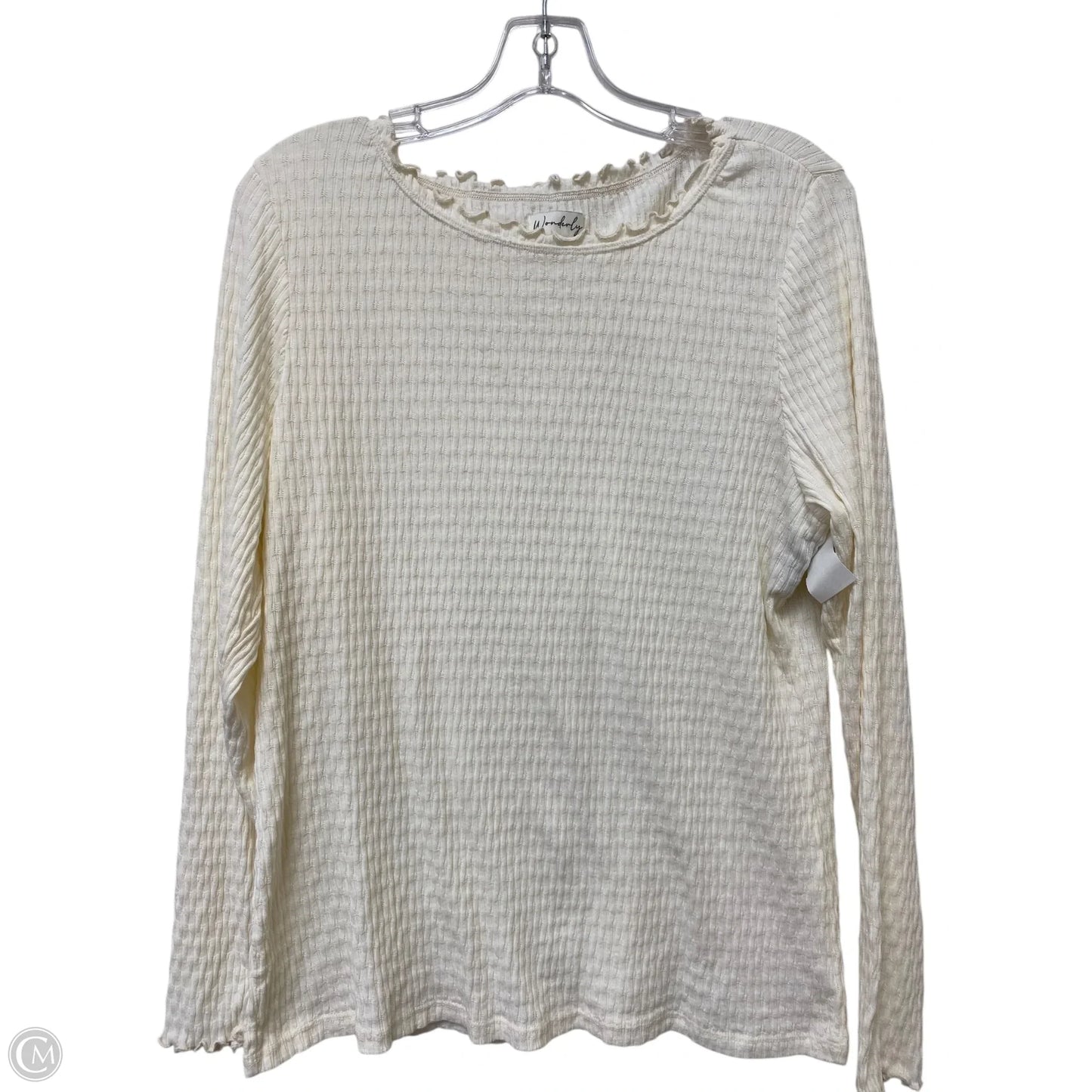 Top Long Sleeve By Wonderly In Cream, Size: Xxl