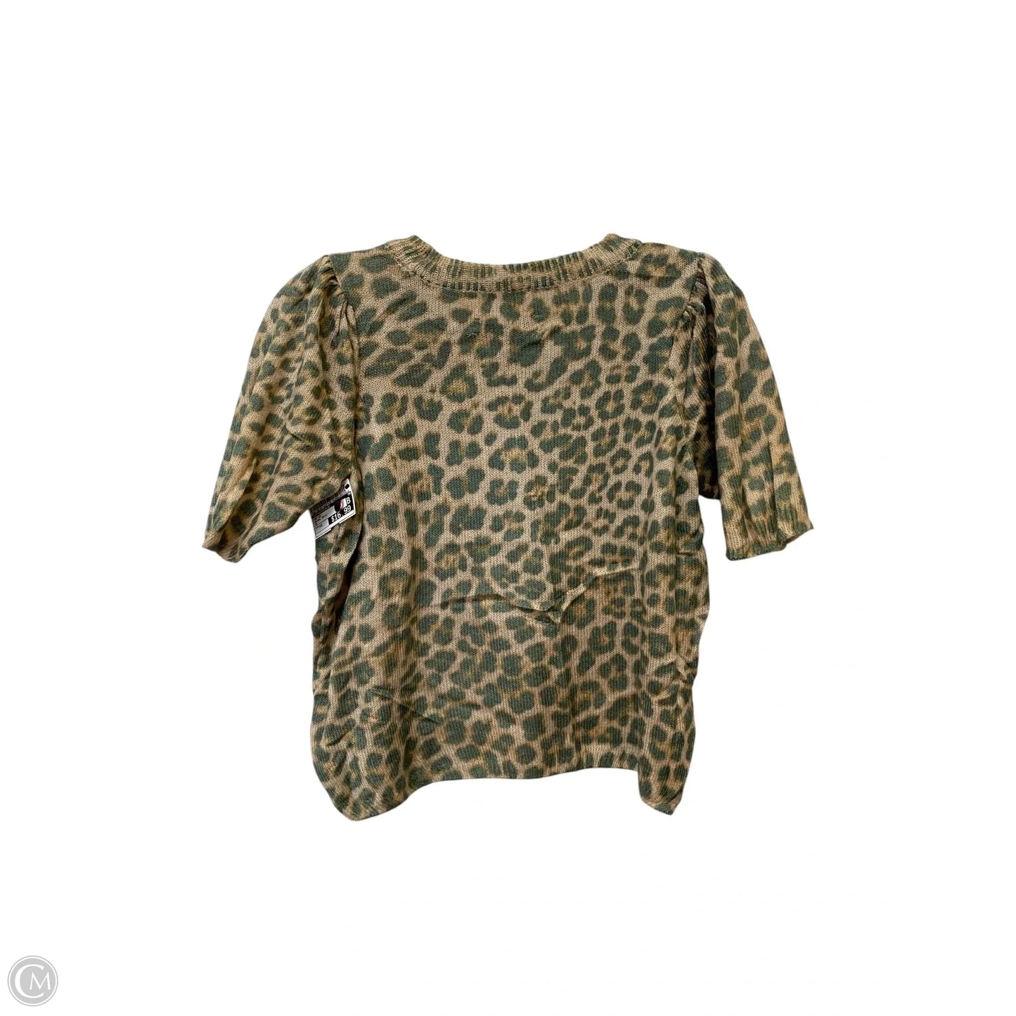 Top Short Sleeve By Anthropologie In Animal Print, Size: Xs
