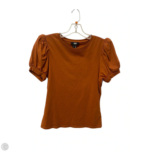 Top Short Sleeve By Paige In Orange, Size: S