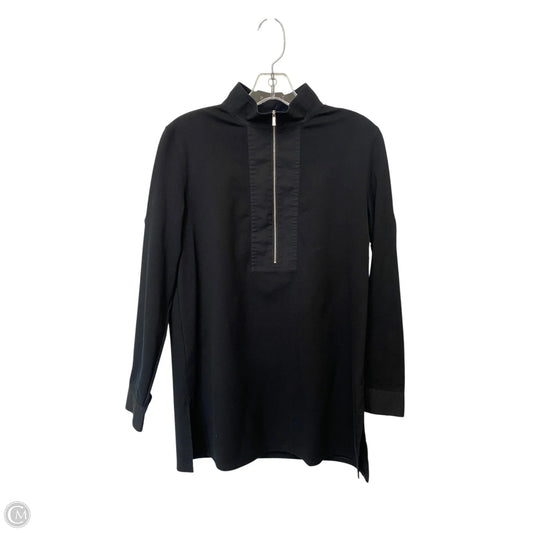 Top Long Sleeve Designer By Lafayette 148 In Black, Size: S