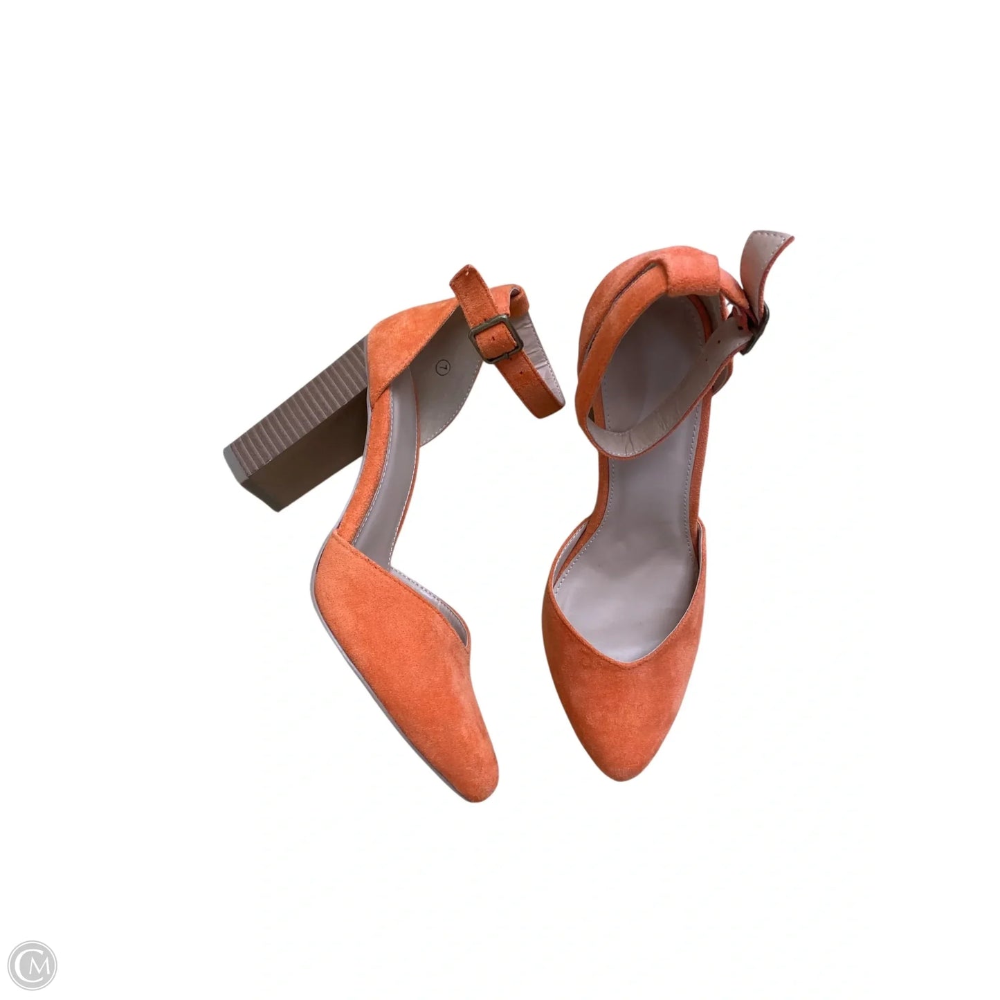 Shoes Heels Block By Clothes Mentor In Orange, Size: 7