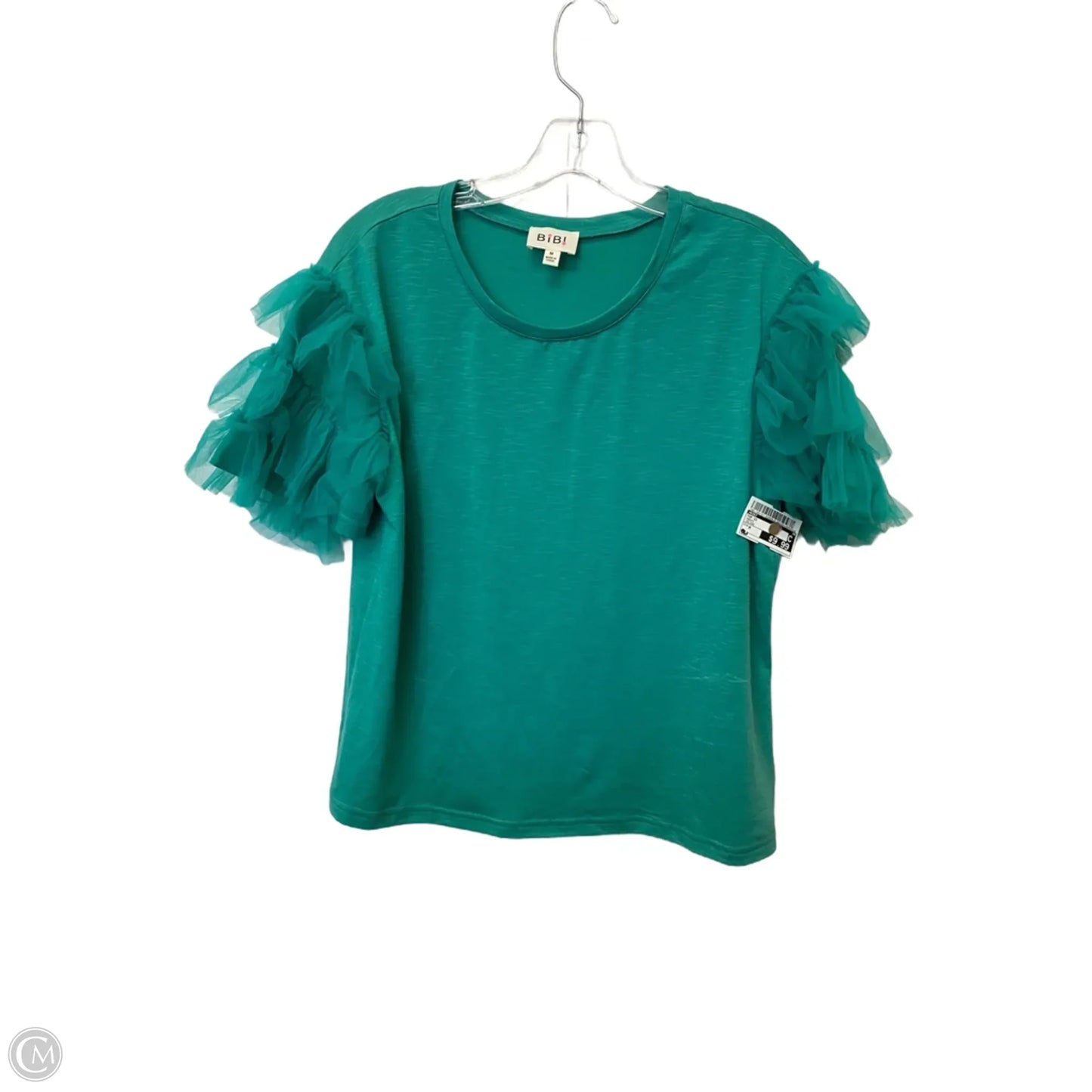 Top Short Sleeve By Bibi In Green, Size: M