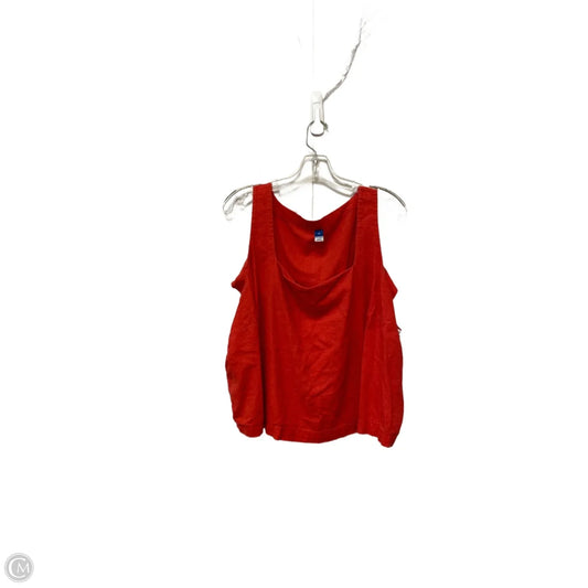 Top Sleeveless By Old Navy In Red, Size: 3x