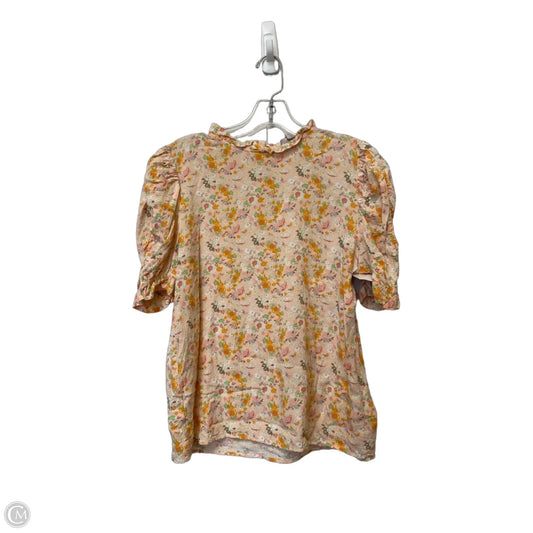 Top Short Sleeve By Loft In Floral Print, Size: S