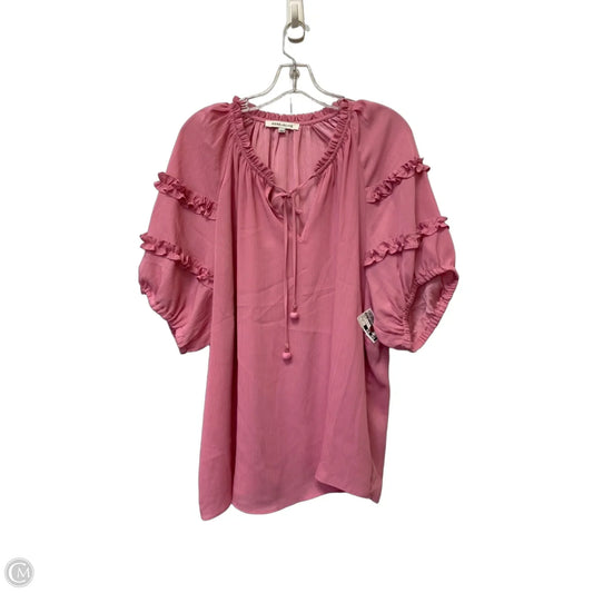 Top Short Sleeve By Rose And Olive In Pink, Size: 1x