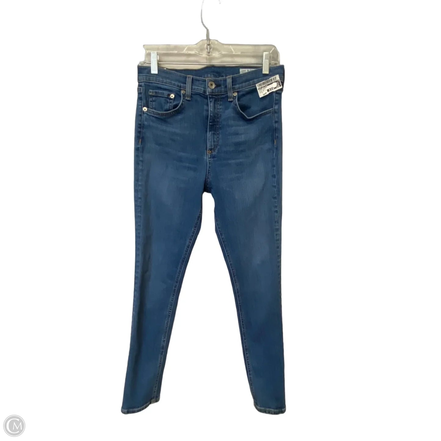 Jeans Skinny By Rag And Bone In Blue Denim, Size: 6