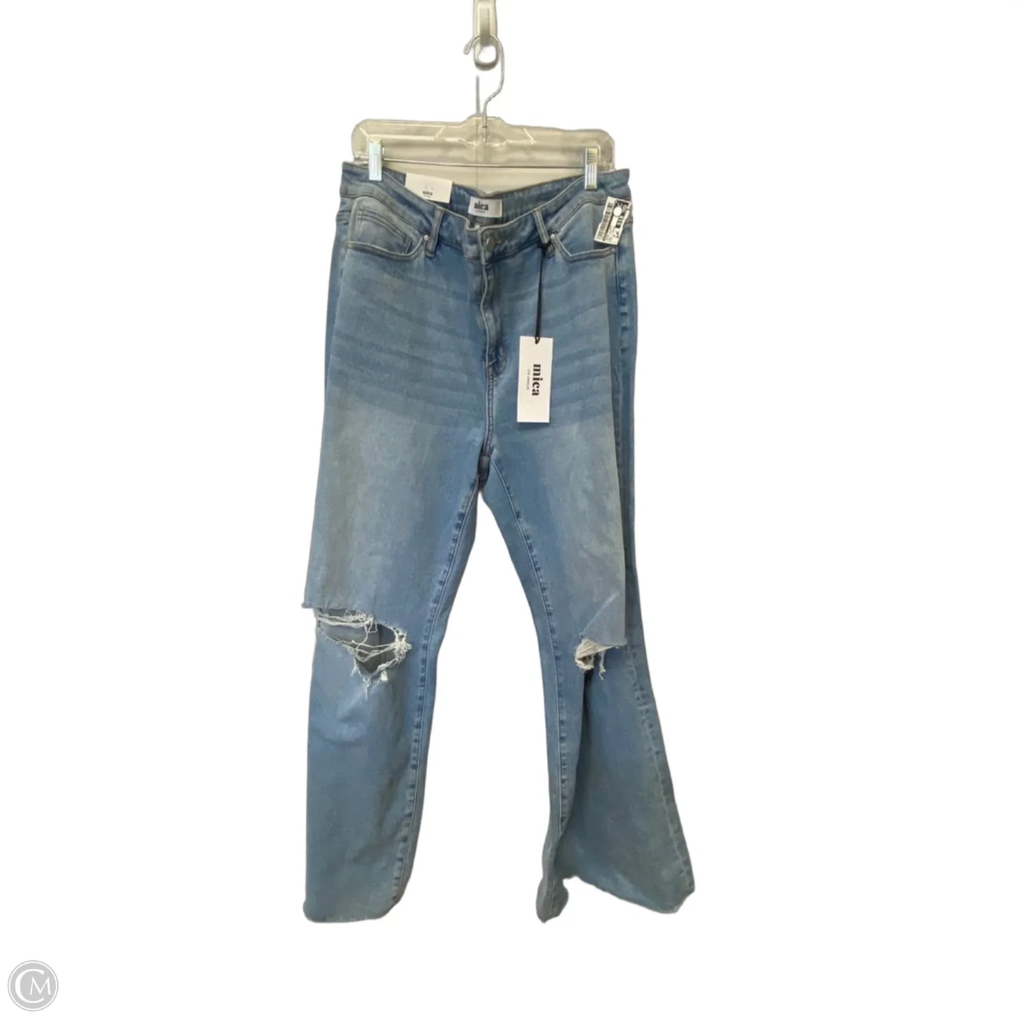 Jeans Flared By Micas In Blue Denim, Size: 16