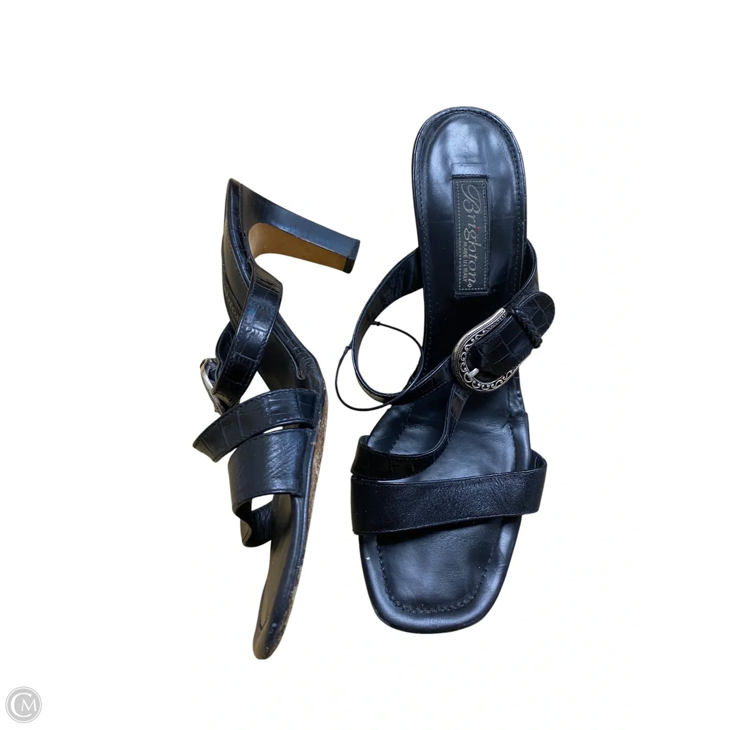 Sandals Heels Stiletto By Brighton In Black, Size: 9