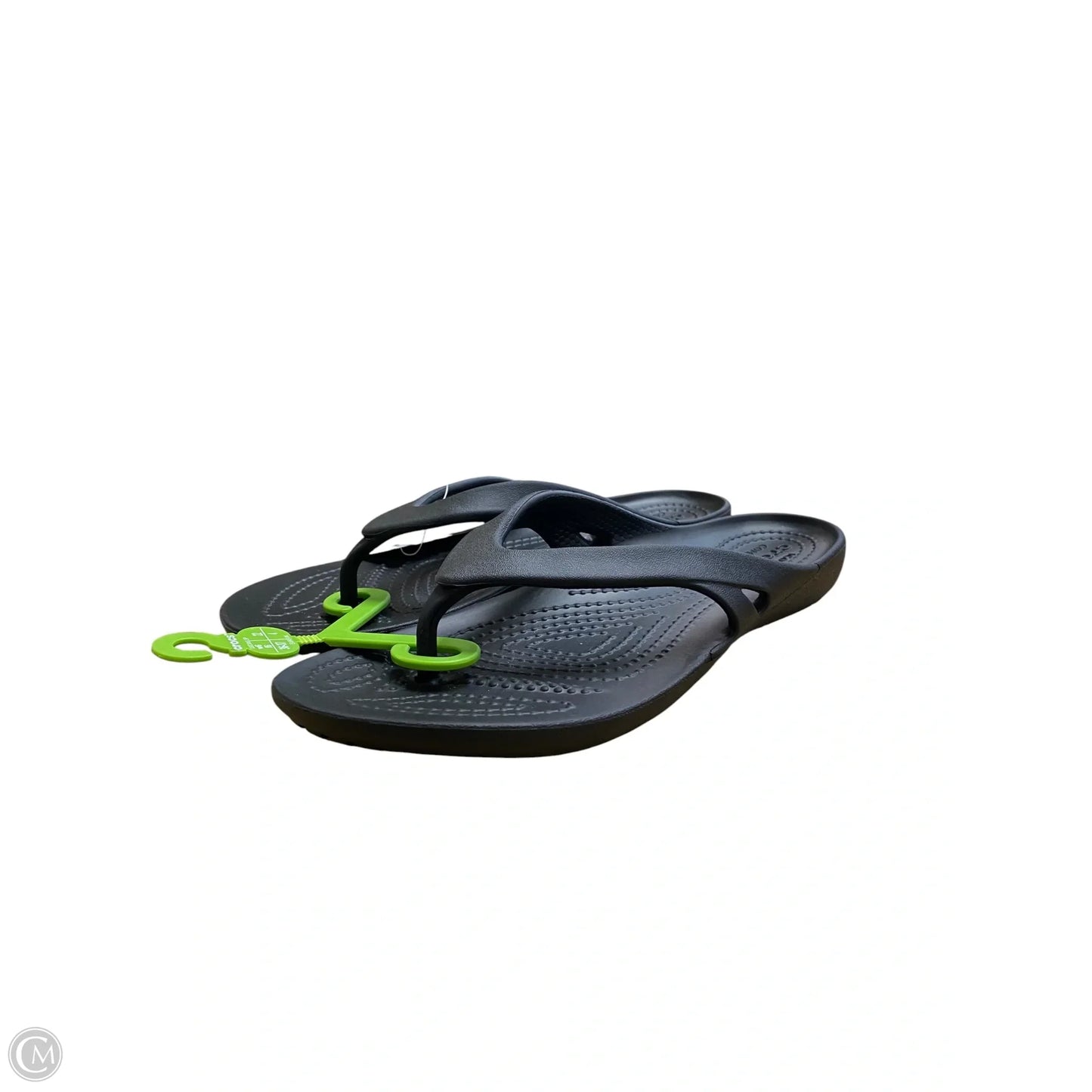 Sandals Flip Flops By Crocs In Black, Size: 6
