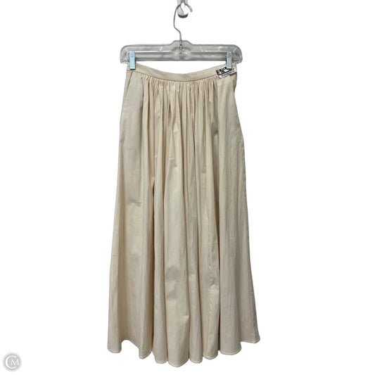 Skirt Maxi By Zara In Cream, Size: Xs