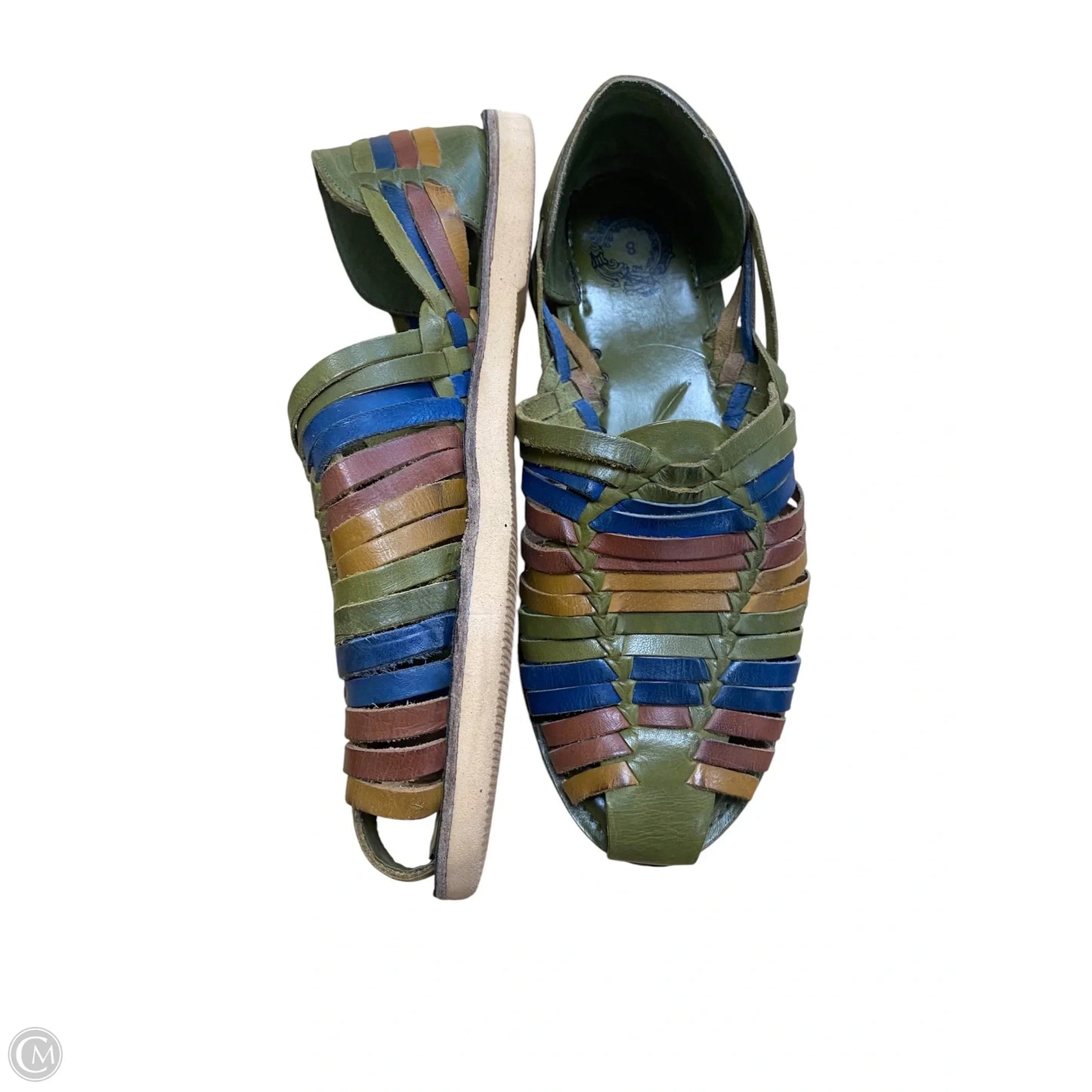 Shoes Flats By Clothes Mentor In Green, Size: 8
