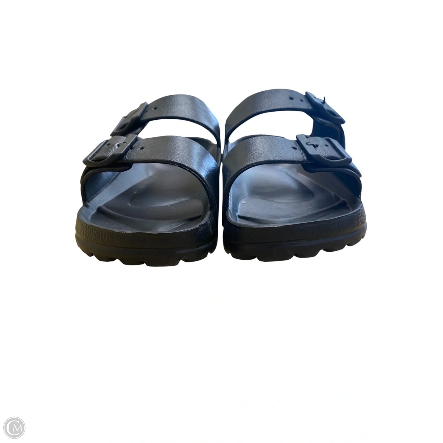 Sandals Flats By So In Black, Size: 9