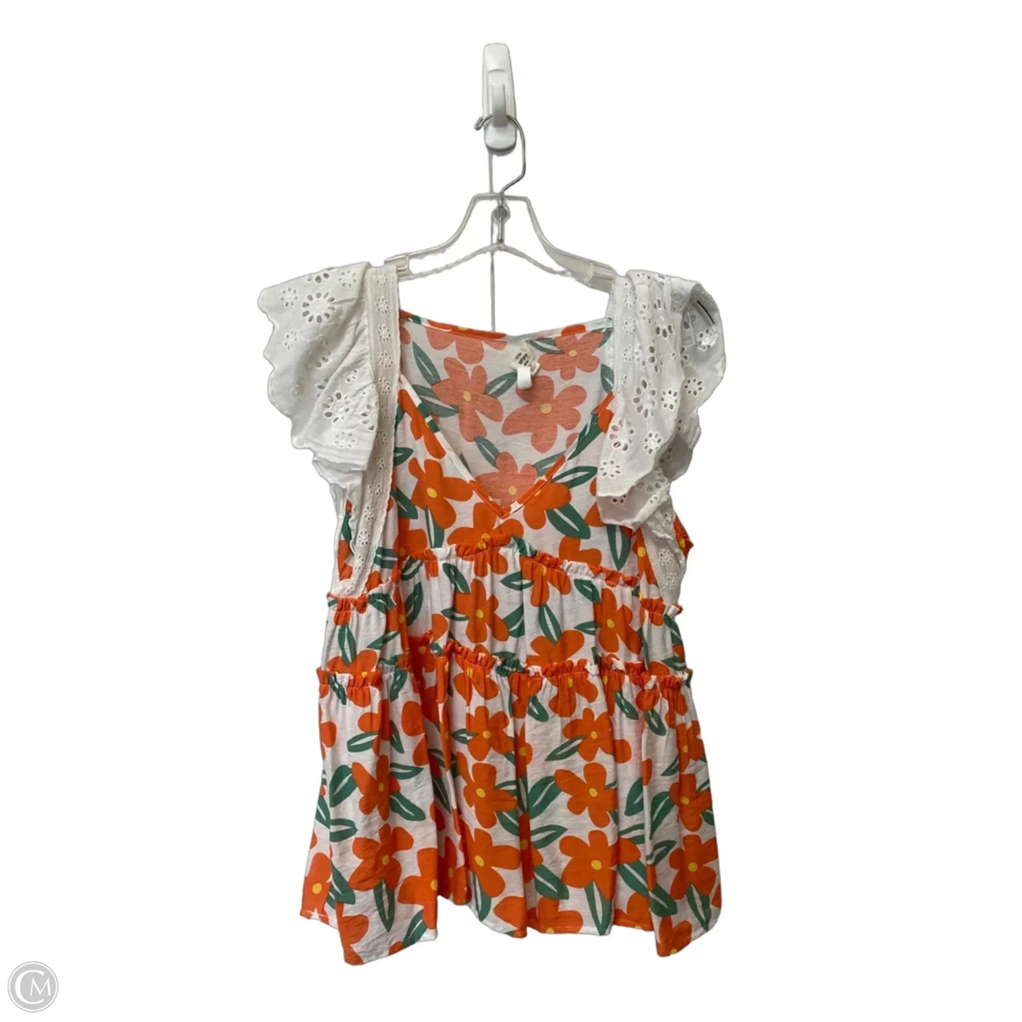 Top Short Sleeve By Entro In Floral Print, Size: M