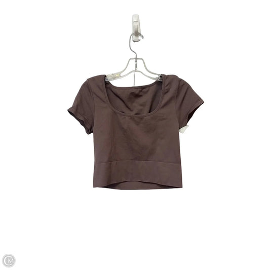Athletic Top Short Sleeve By Athleta In Brown, Size: S