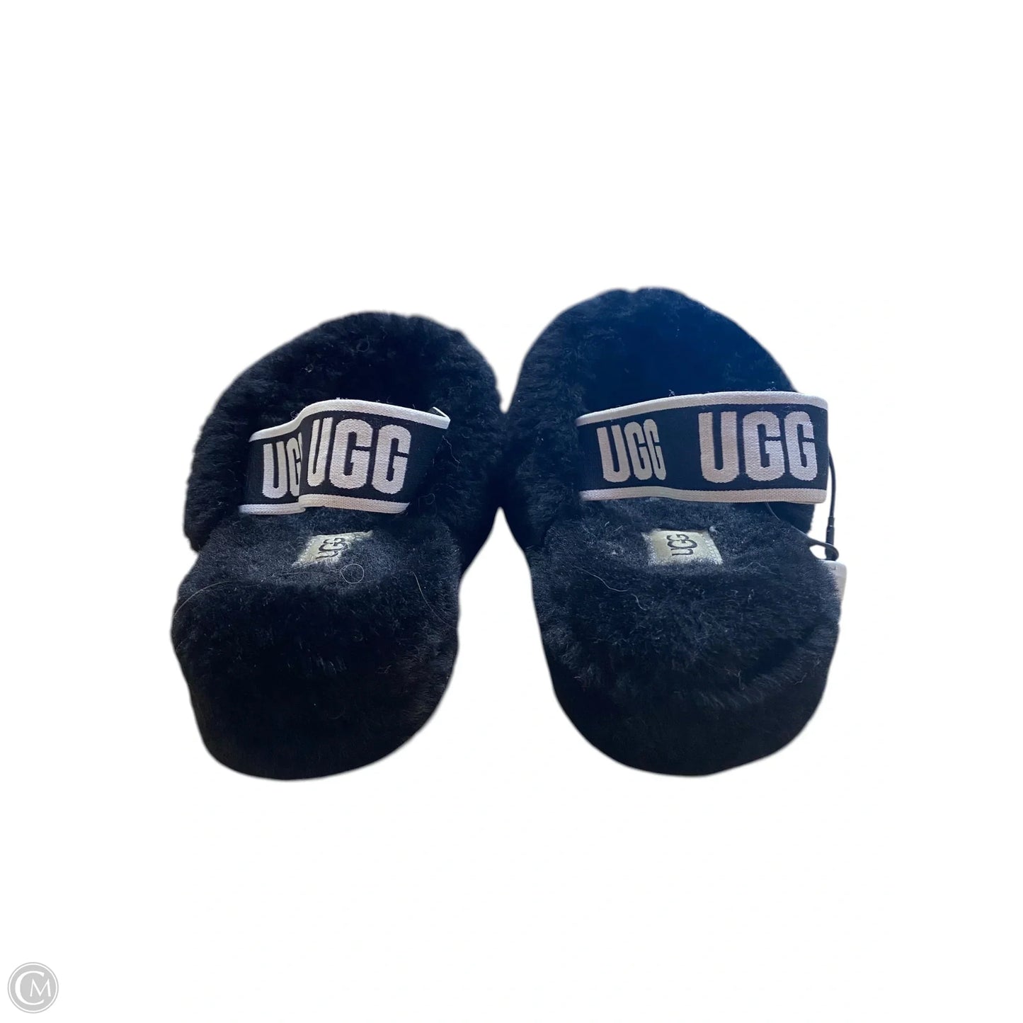 Slippers Designer By Ugg In Black, Size: 6