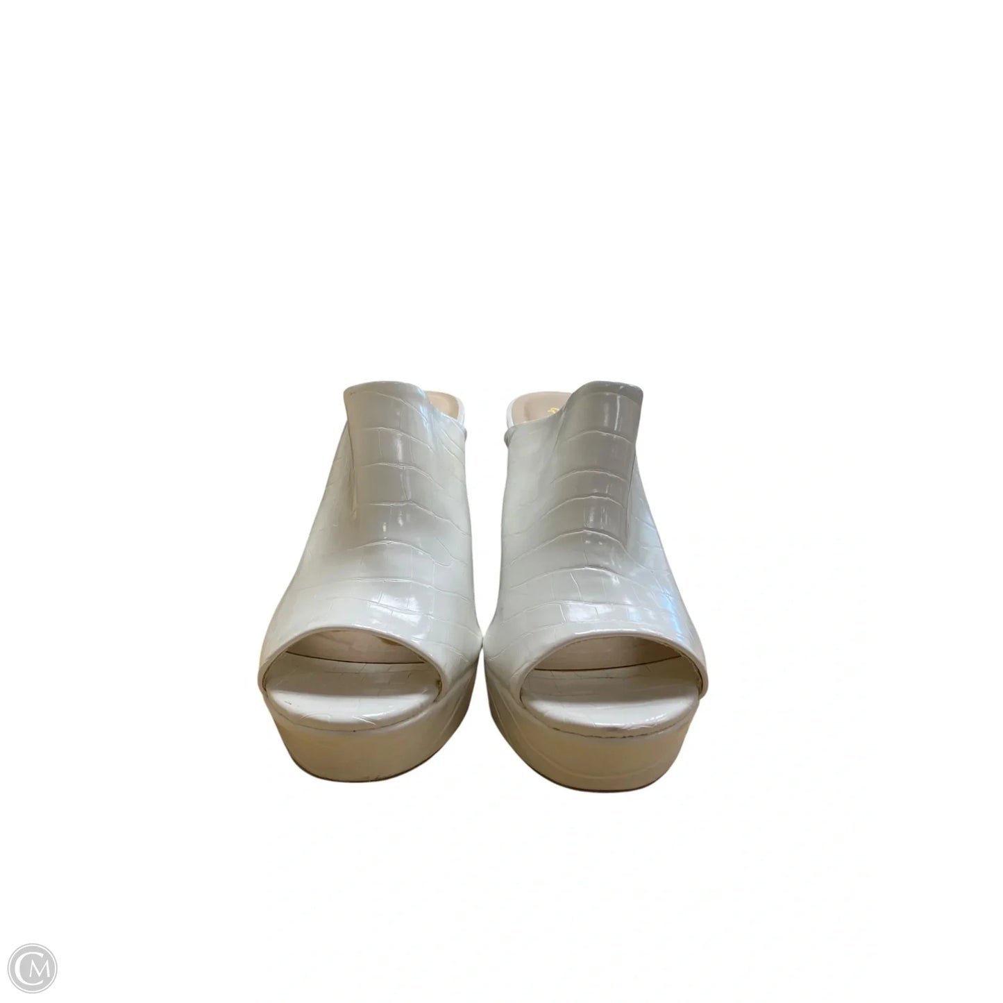 Shoes Heels Block By Qupid In White, Size: 10
