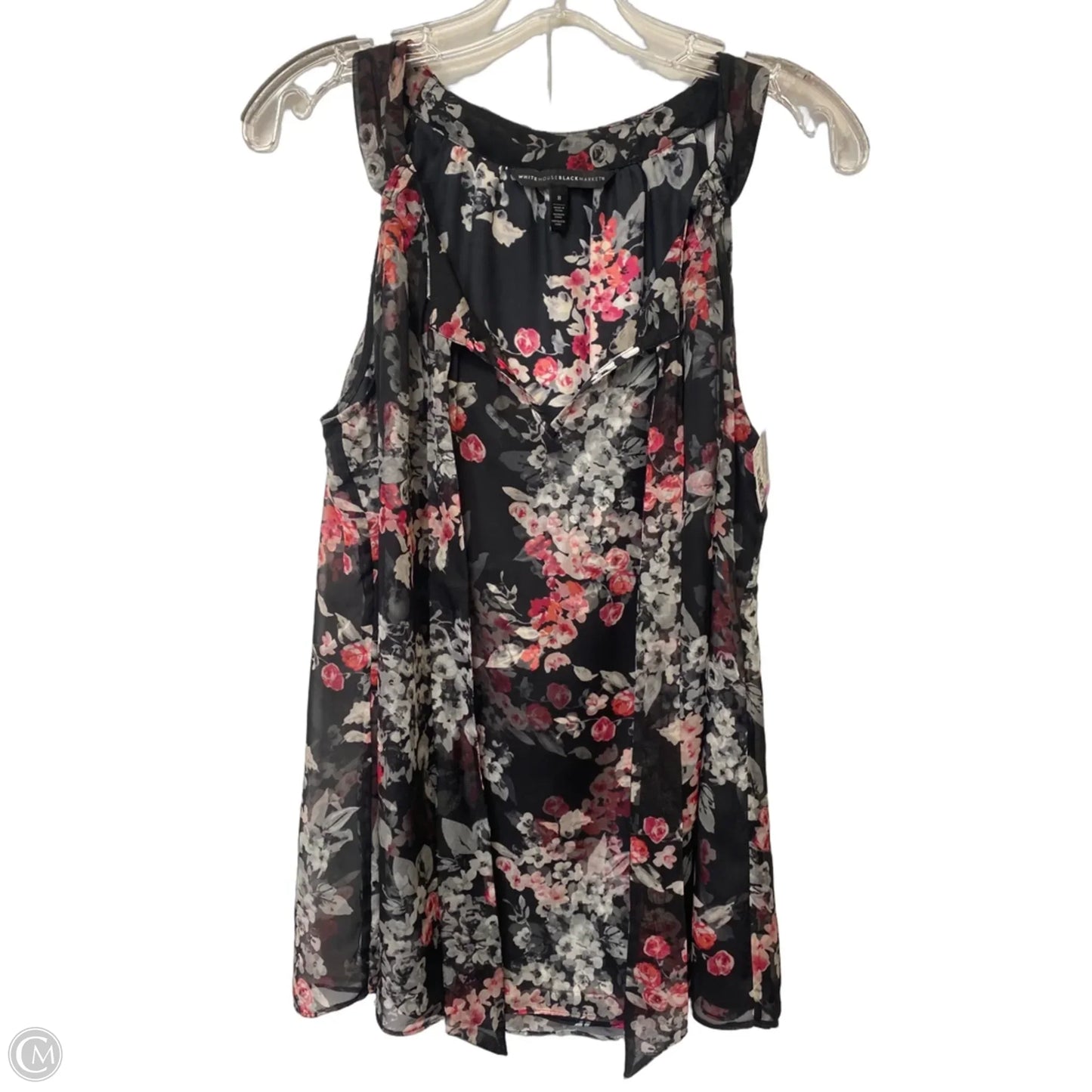 Top Sleeveless By White House Black Market In Floral Print, Size: 8