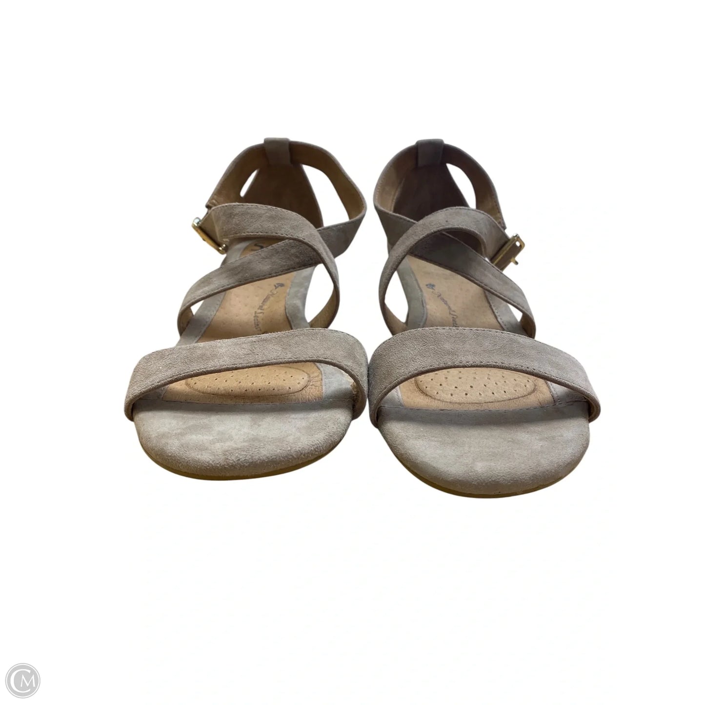 Shoes Heels Wedge By Sofft In Taupe, Size: 9.5