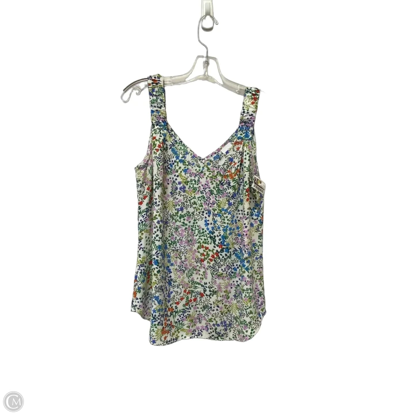 Top Sleeveless By Cabi In Floral Print, Size: S