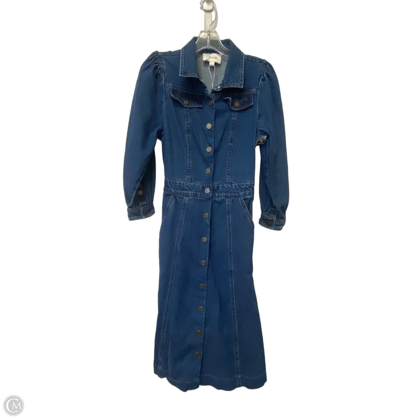 Dress Casual Midi By Cleobella In Blue Denim, Size: S