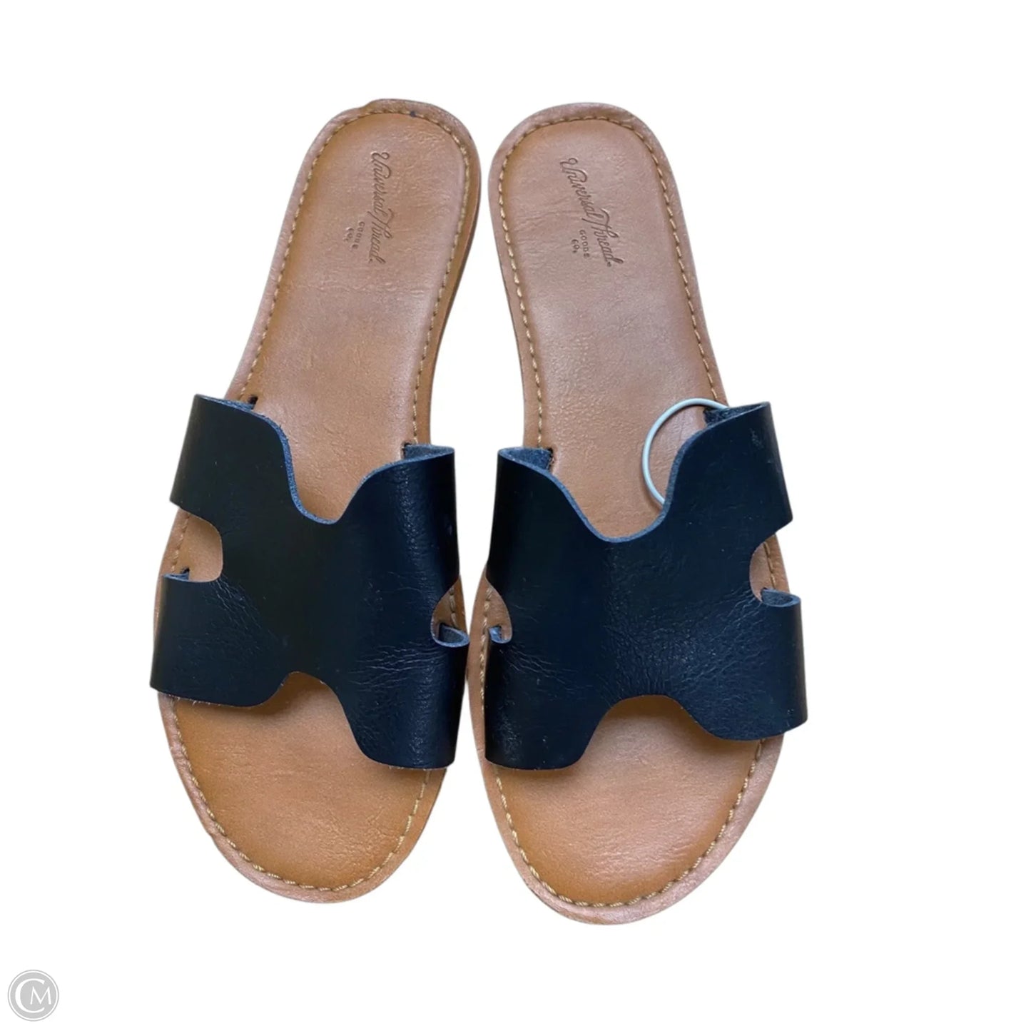 Sandals Flip Flops By Universal Thread In Black, Size: 8
