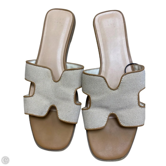 Sandals Flip Flops By A New Day In Tan, Size: 11